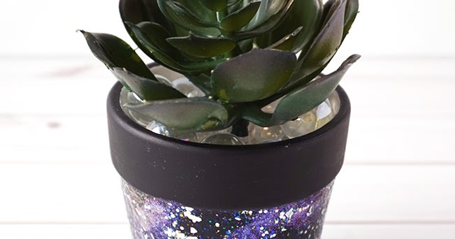 DIY Galaxy Flower Pot