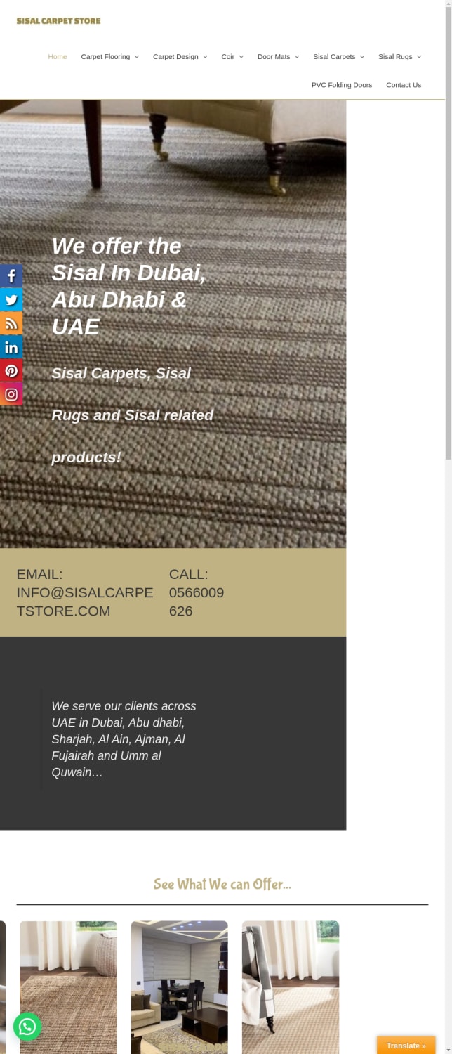 Sisal Carpet Stores In Dubai, Abu Dhabi & UAE - Best Sisal Carpet