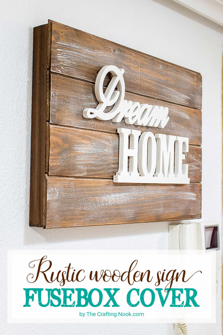 Rustic Wooden Sign Electrical Panel Cover (How to)
