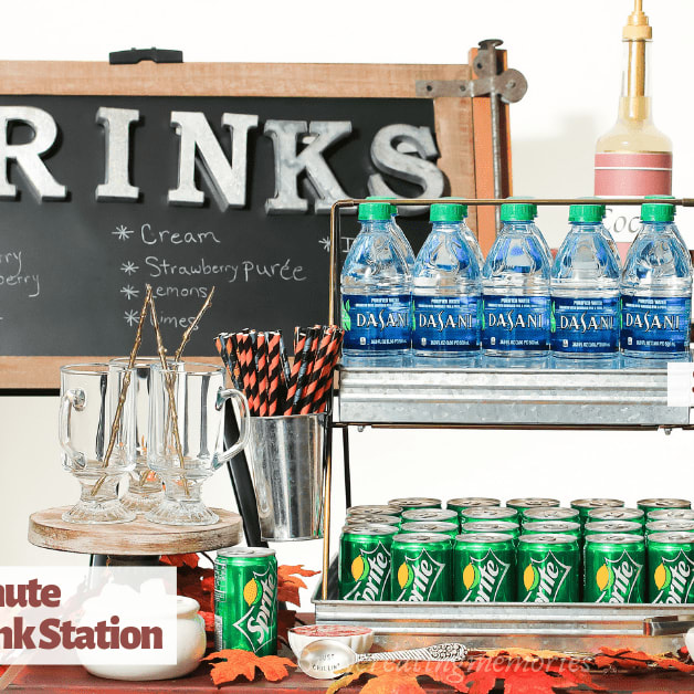 Easy 10 Minute Holiday Drink Station + Syrup Lable Printable