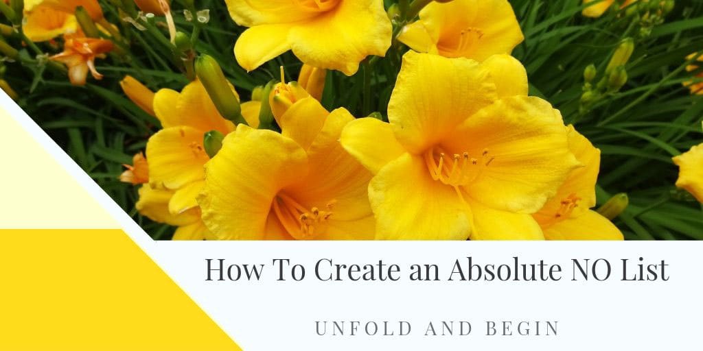 How to Create an Absolute NO List
