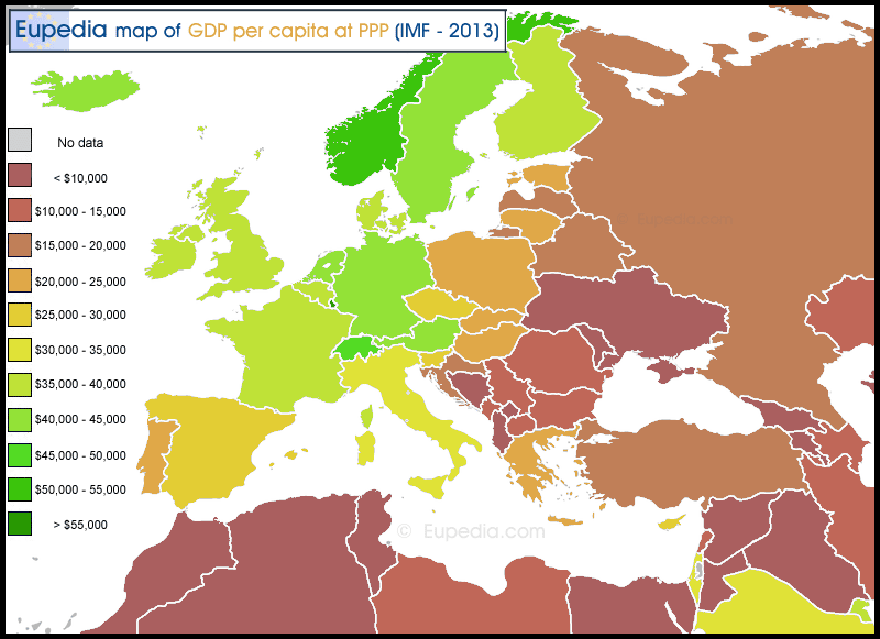 Socio-economic maps of Europe