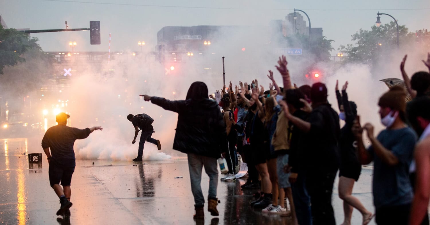 Tear Gas Fired at Protestors Over George Floyd's Death in Minneapolis