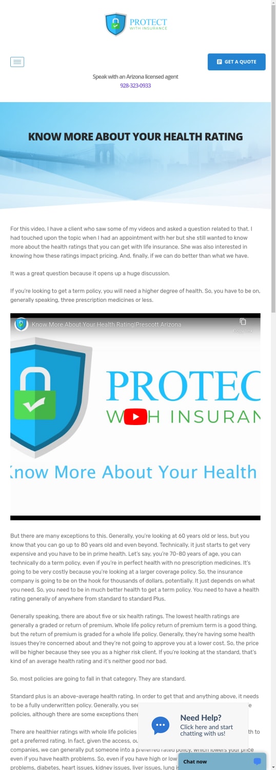 Know More About Your Health Rating - Protect With Insurance