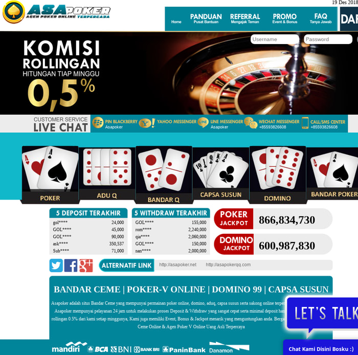 Poker Online, Bandar Sakong, Domino 99 Uang Asli Terpercaya