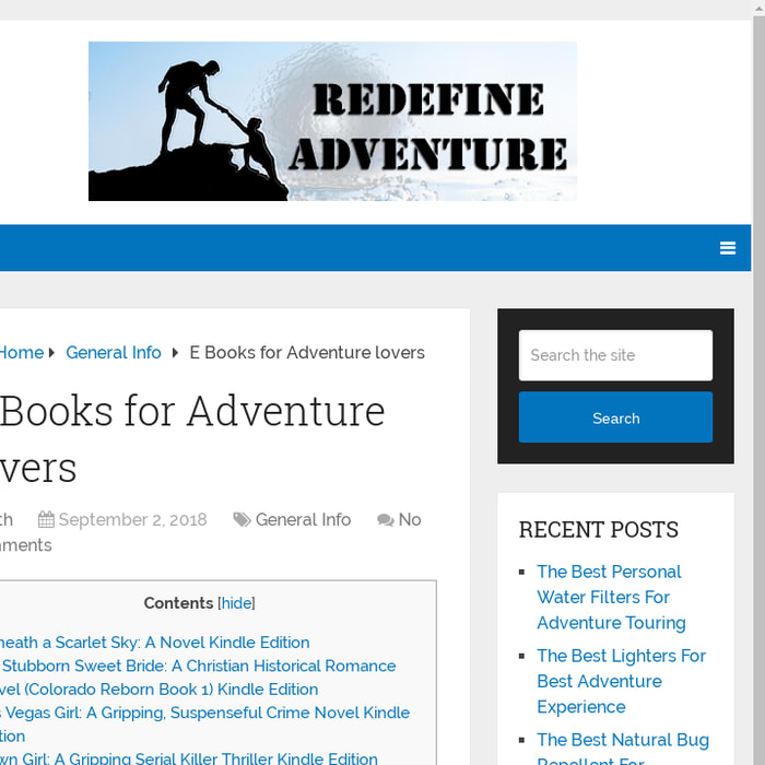 E Books for Adventure lovers - All kind of adventure related products support !