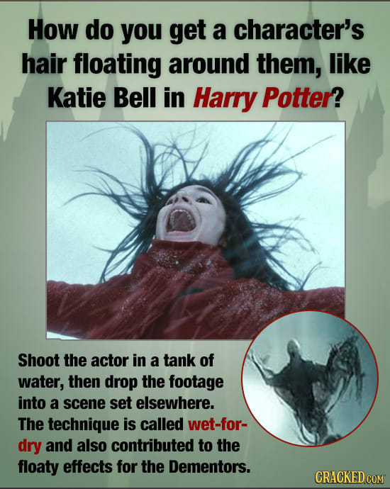 Impressive Tricks Hollywood Uses On You --> https://t.co/uGvP2ug0a5 And that's the story of floating hair, kids.