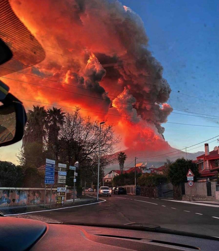 The ongoing eruption of Mt Etna in Italy
