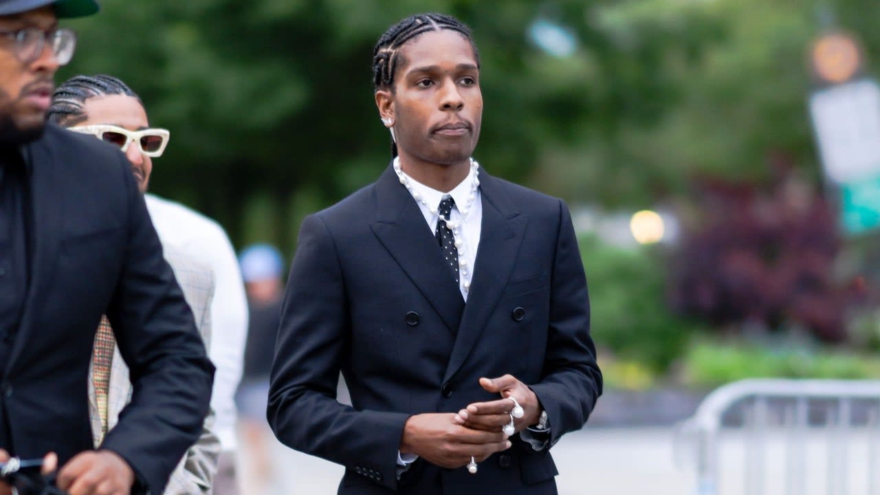 A$AP Rocky Paired a Suit With Pearls