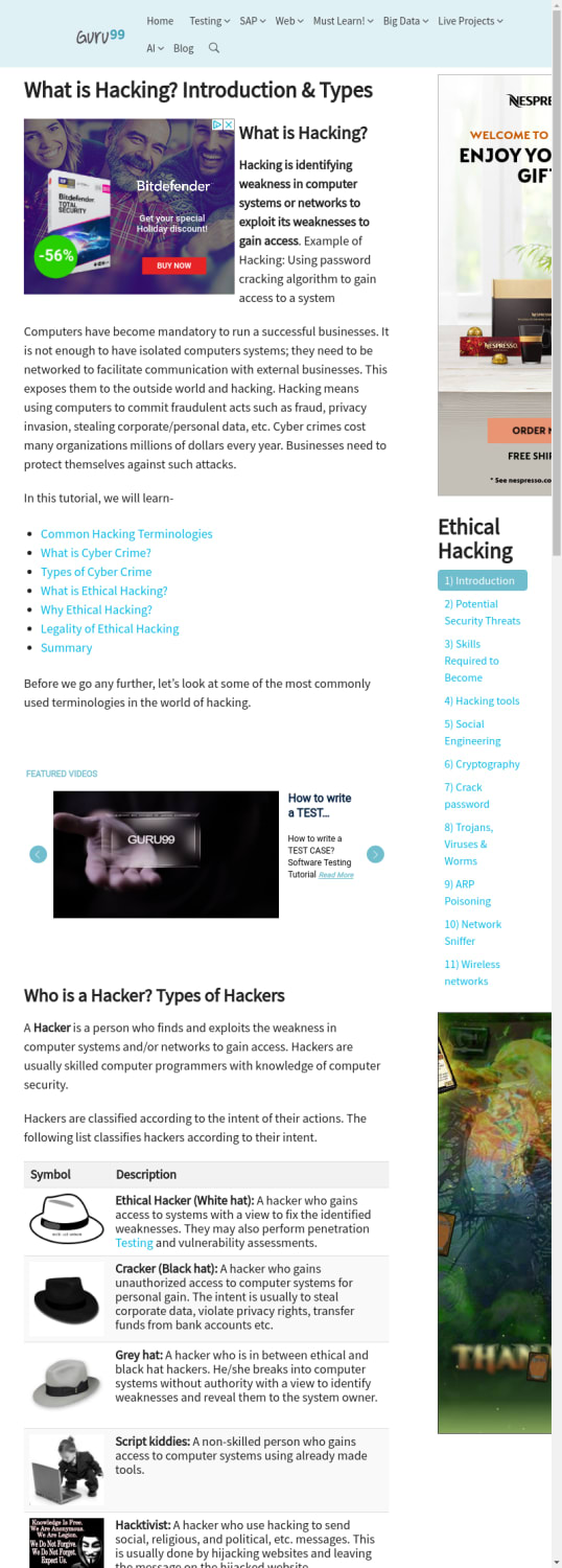 What is Hacking? Introduction & Types