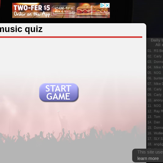 Pop Music Quiz