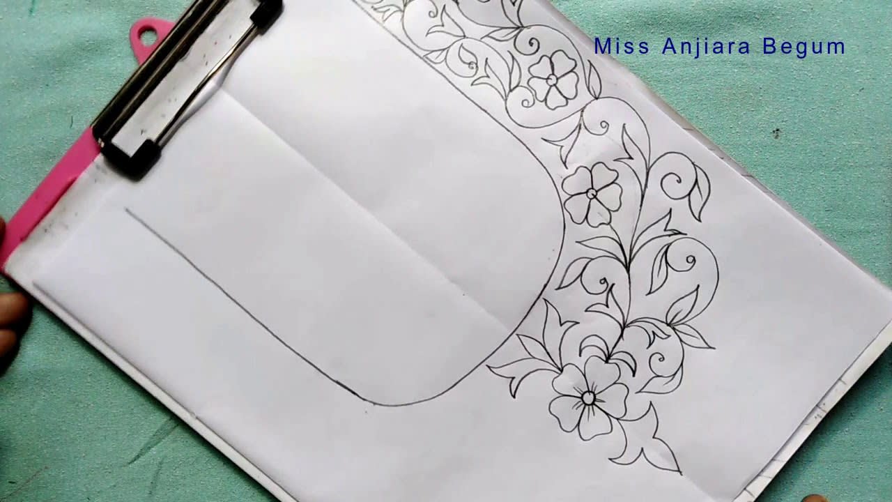 6 Beautiful Hand Drawing Designs,Women's dress Neck designs,Secrets of Drawing-02, #StayHome
