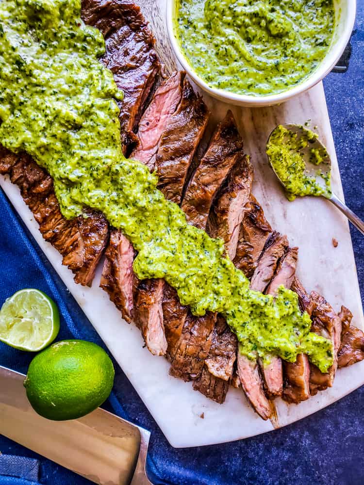 Grilled Skirt Steak with Chimichurri Sauce