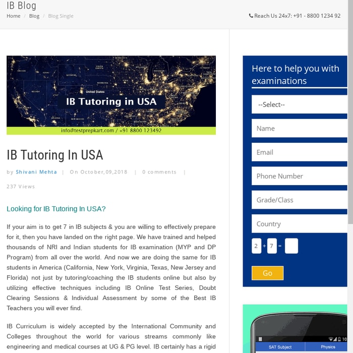 IB tutoring in USA