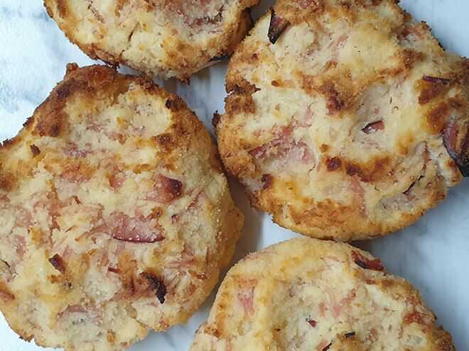 Keto Ham and Cheese Biscuits with Coconut Flour Low Carb Alpha