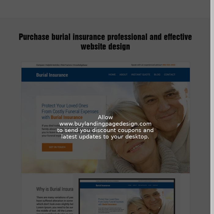 burial insurance professional and effective website design