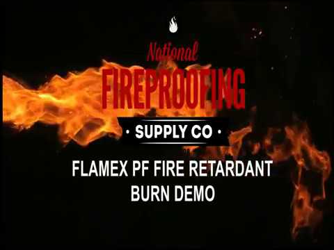 Fire Retardant Spray Fabric Burn Demo