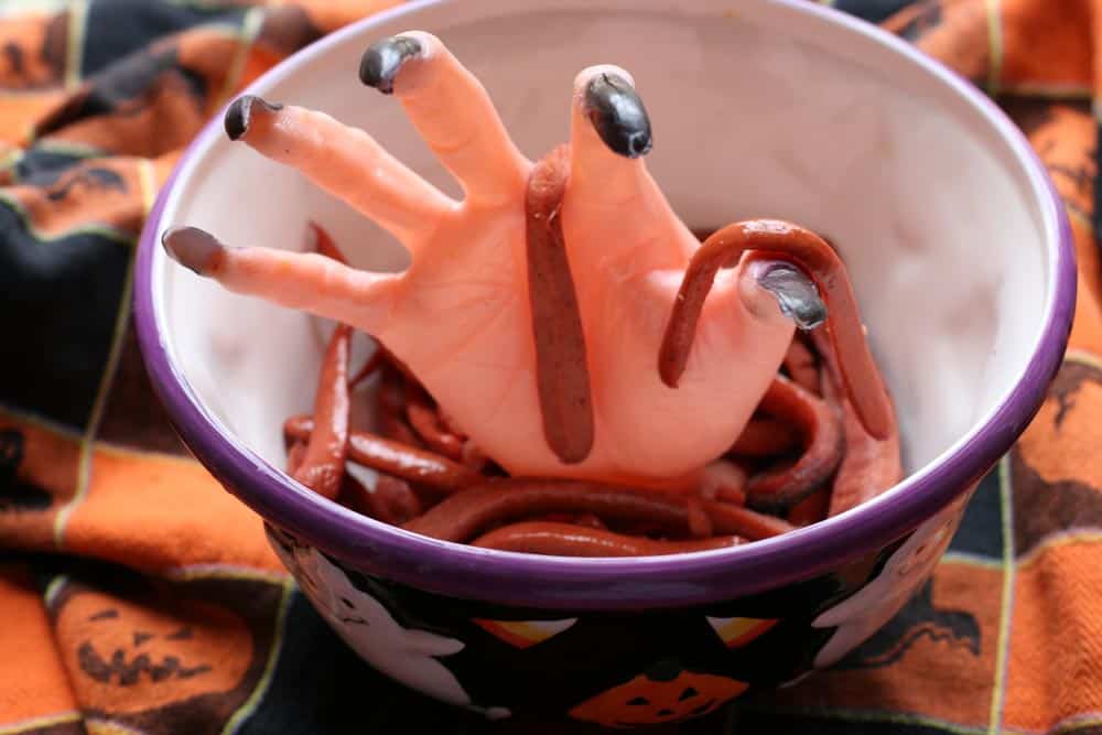 Halloween Hot Dogs- Hot Dog Worms