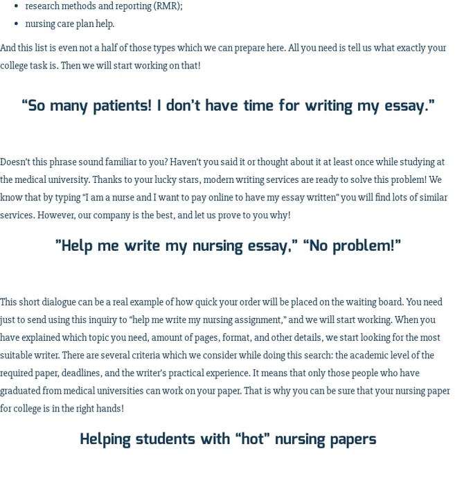 Online Nursing Essay Writing Help - Best Assignment Assistance by Top Experts