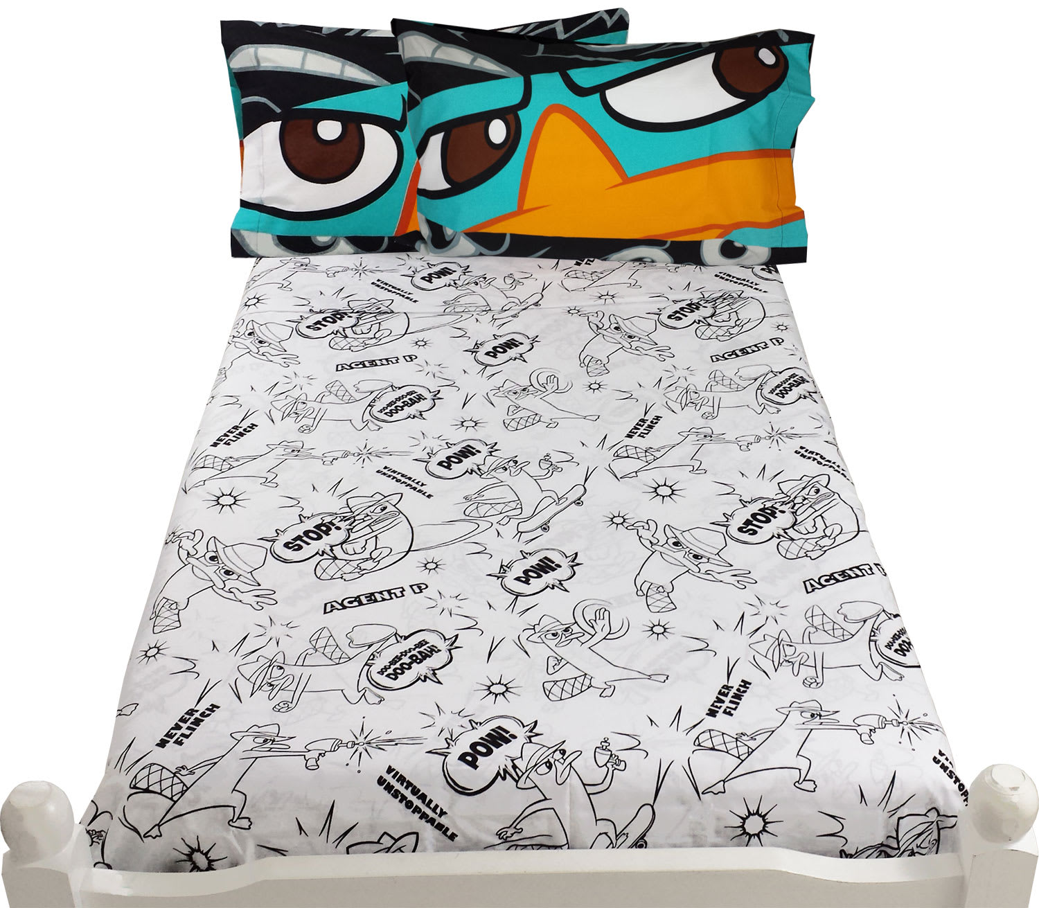 Disney Agent P Full Bed Sheet Set - 4pc Perry the Platypus Bedding Accessories by oBedding.com - Verified Purchase Review Channel