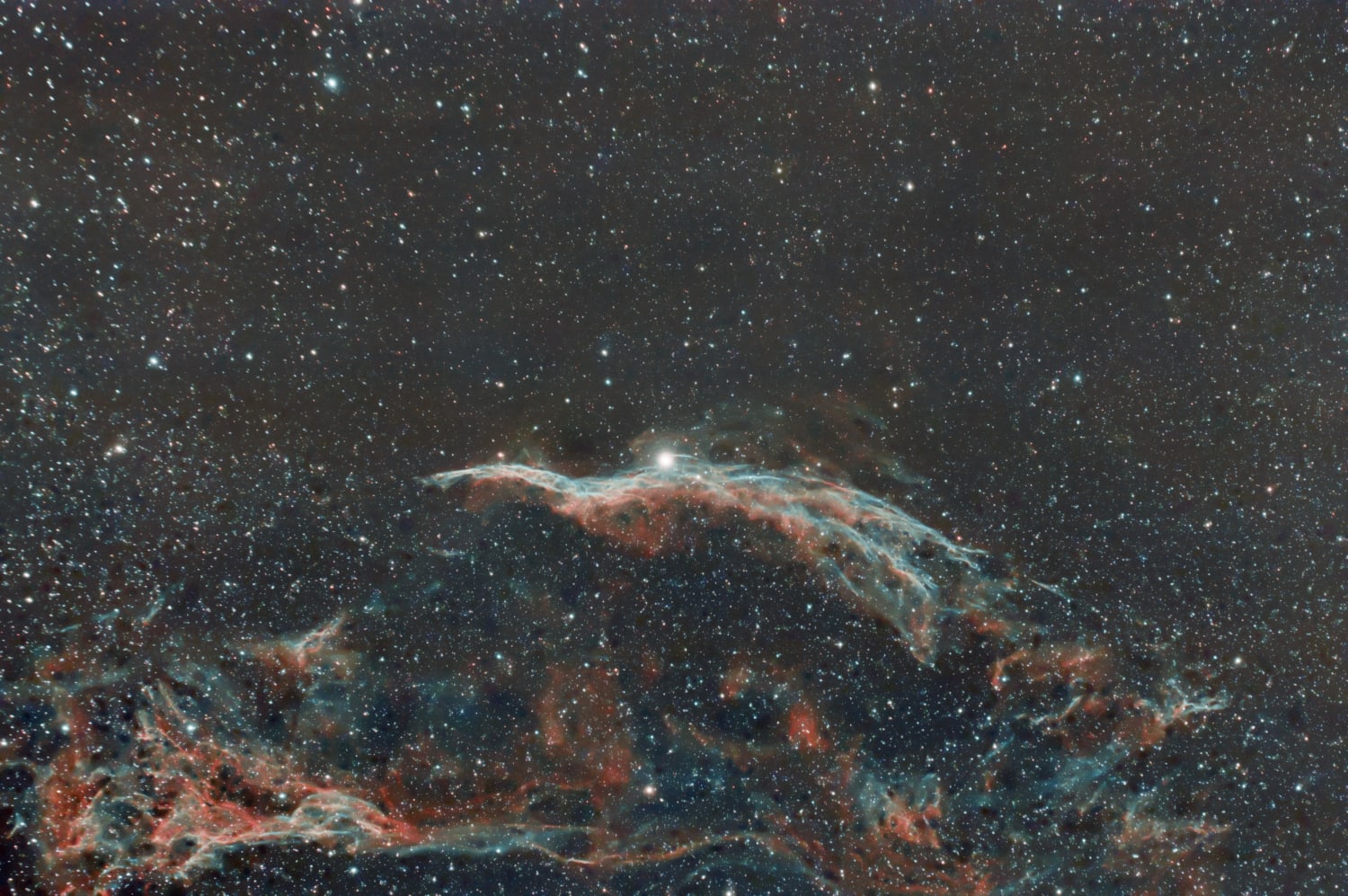 Western Veil Nebula and Parts of Pickering's Triangle