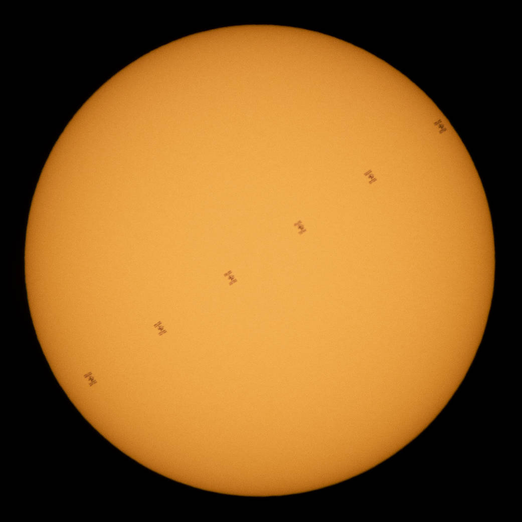 The Space Station's Solar Transit