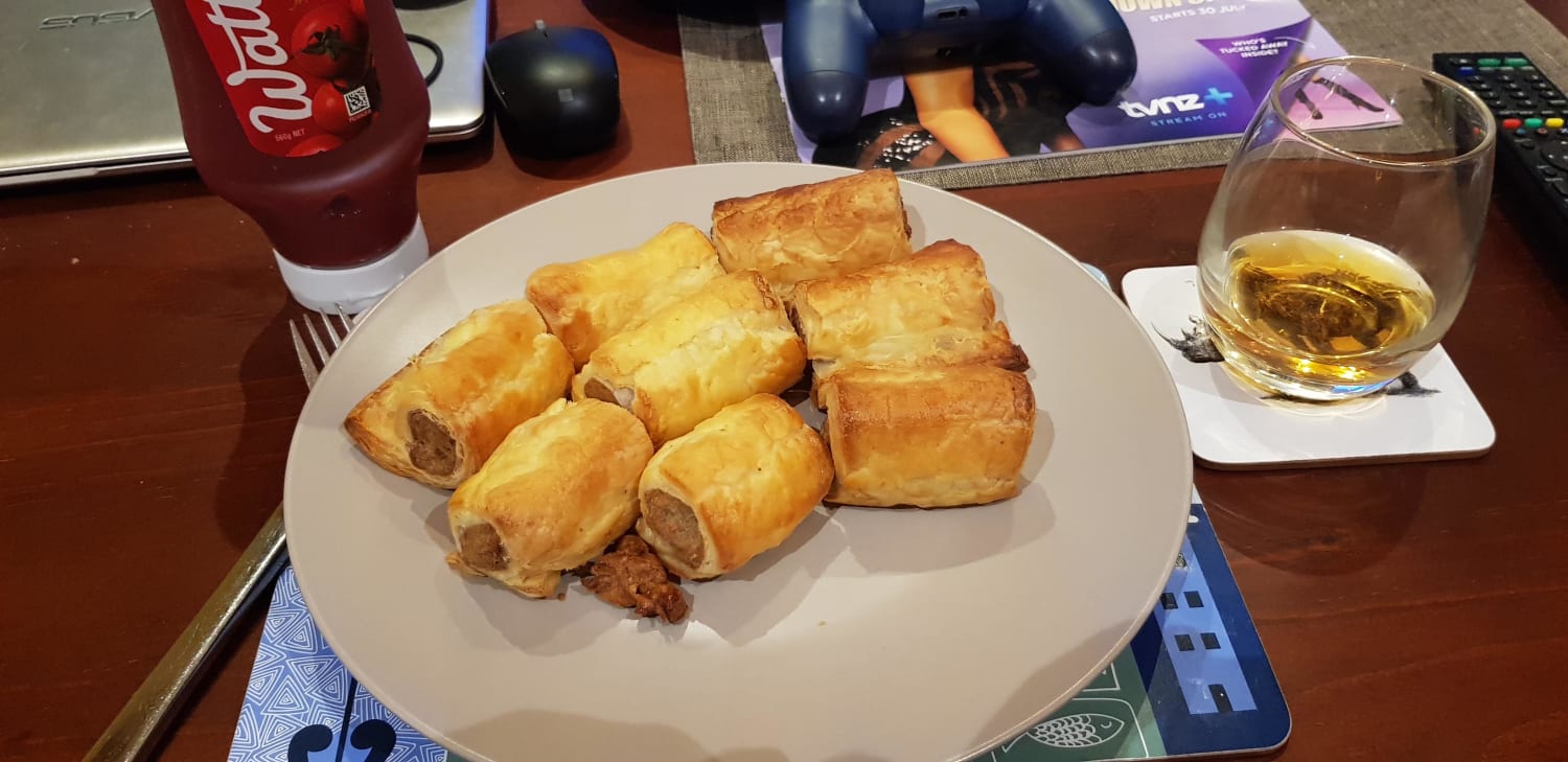 Y'all out here making fancy dishes. I'm pairing my sausage rolls with a 12 year old scotch
