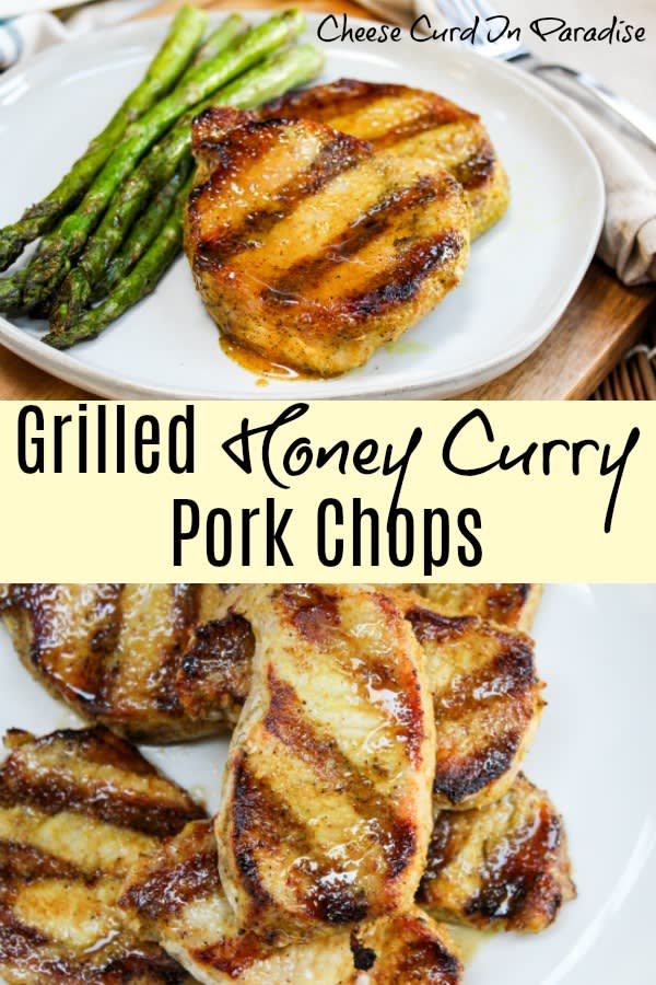 Grilled Honey Curry Pork Chops