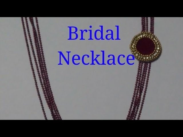 DIY//How to make Bridal step chain necklace at Home//Silk Thread Necklace//Smita Arts