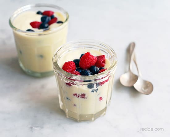 White Chocolate Mousse With Mixed Berries Recipe