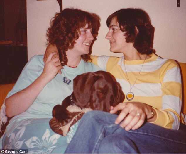 Georgia Carr (left) and Susan McFarlane (right) in 1979, five years into their relationship. The couple got today in 1974 and married in a private ceremony on their tenth anniversary. They were finally legally married in 2018 a few months after same-sex marriage was legalized in Australia.