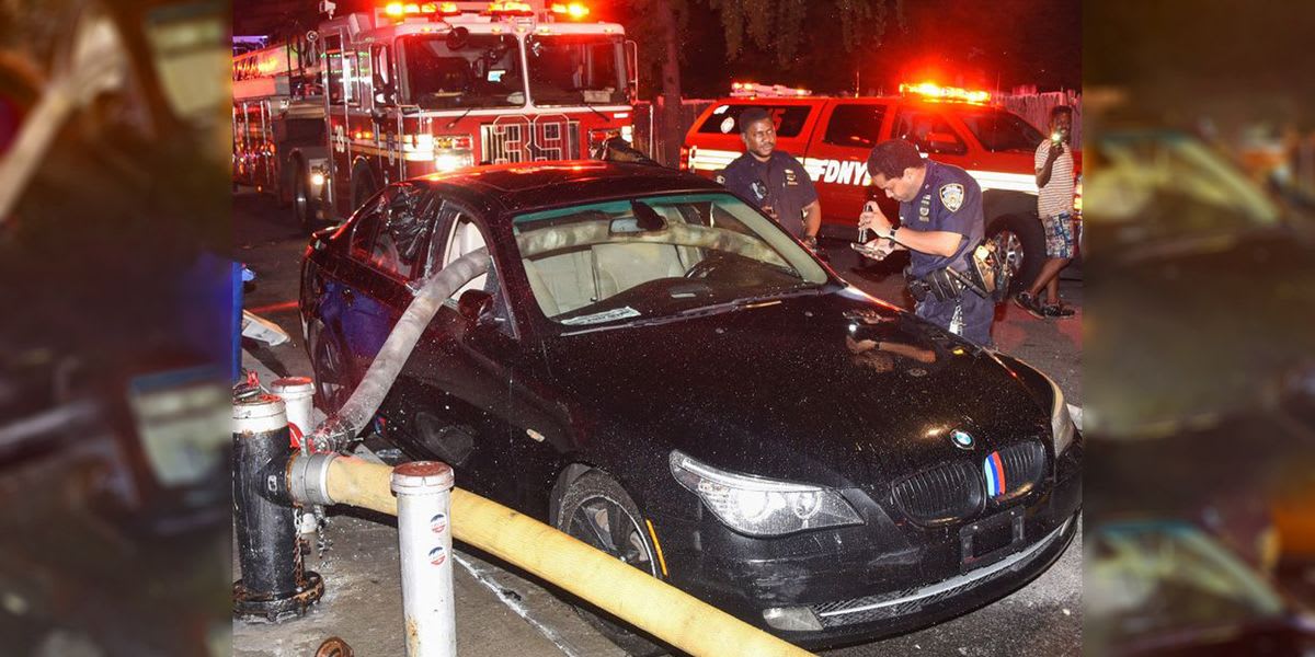Firefighters Smash Windows of BMW Parked in Front of Hydrant
