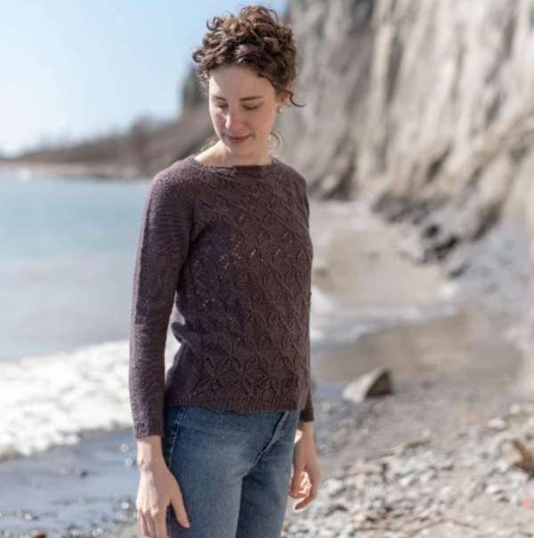 Add a Little Lace to Your Fall Knitting with the Estrella Pullover