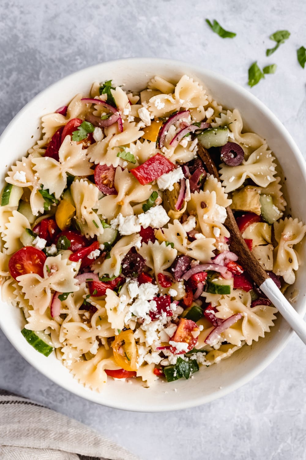 Greek Pasta Salad is a flavorful dish that’s perfect for summer meals!