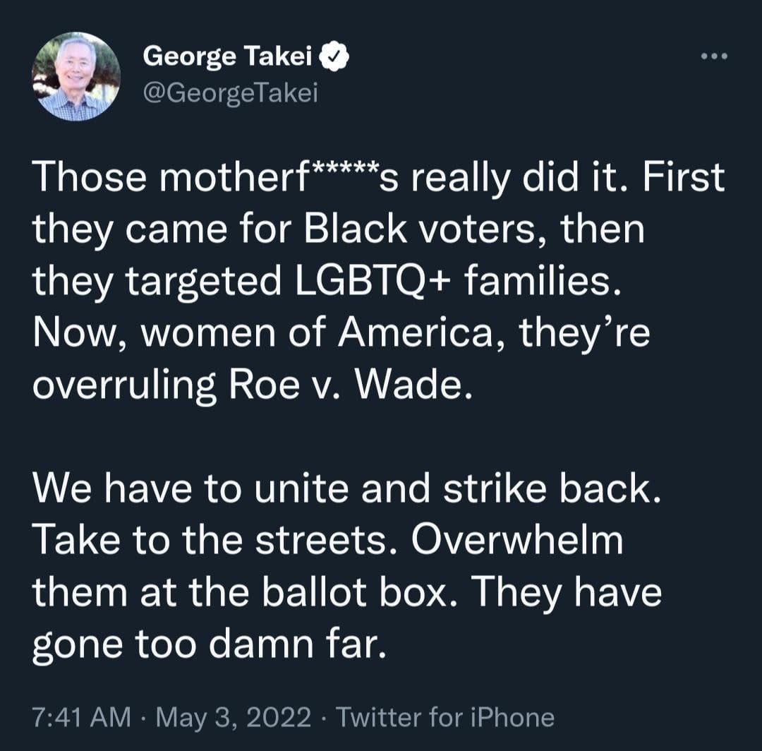 George Takei isn't having any of this shit