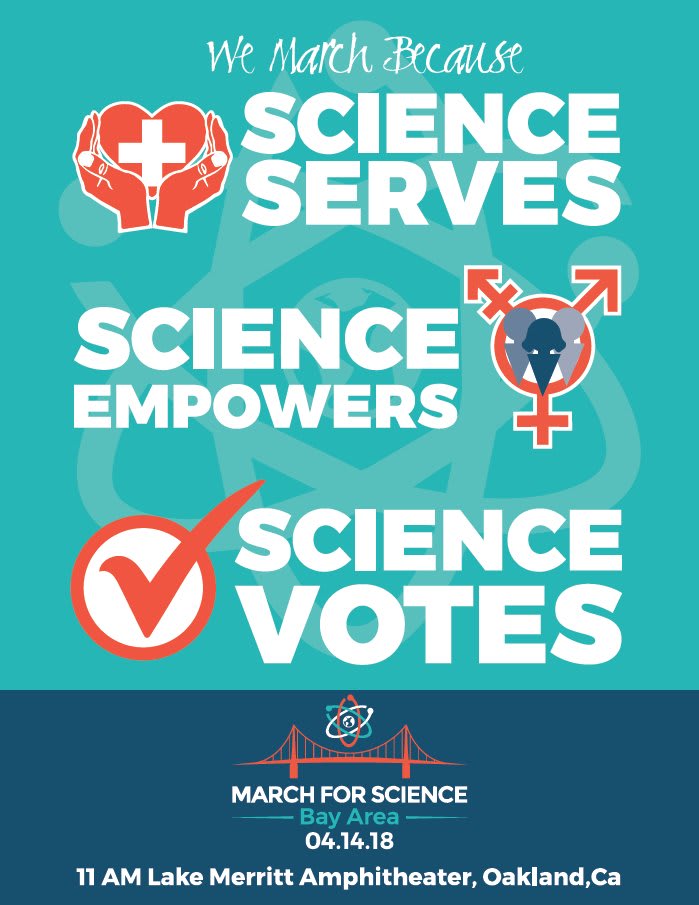 Join us—& stand up for science—this Sat, 4/14, at MarchForScience Bay Area! A family-friendly event featuring music, food trucks, kids' activities, & speakers such as our own @GlobalEcoGuy; details & RSVP here: https://t.co/fVljuuQmfL 💪🌳🔬🐠