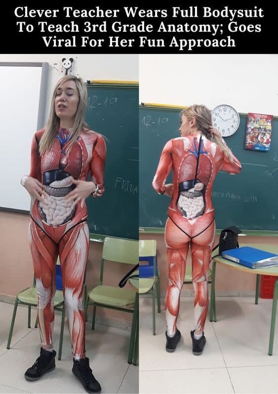 Teacher Wears Full Bodysuit To Teach 3rd Grade Anatomy