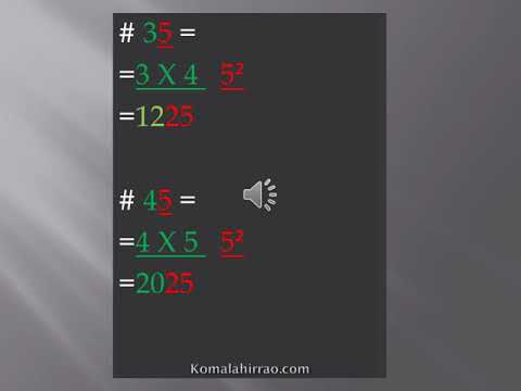 Genius Math Trick - Square a Number Ending in 5