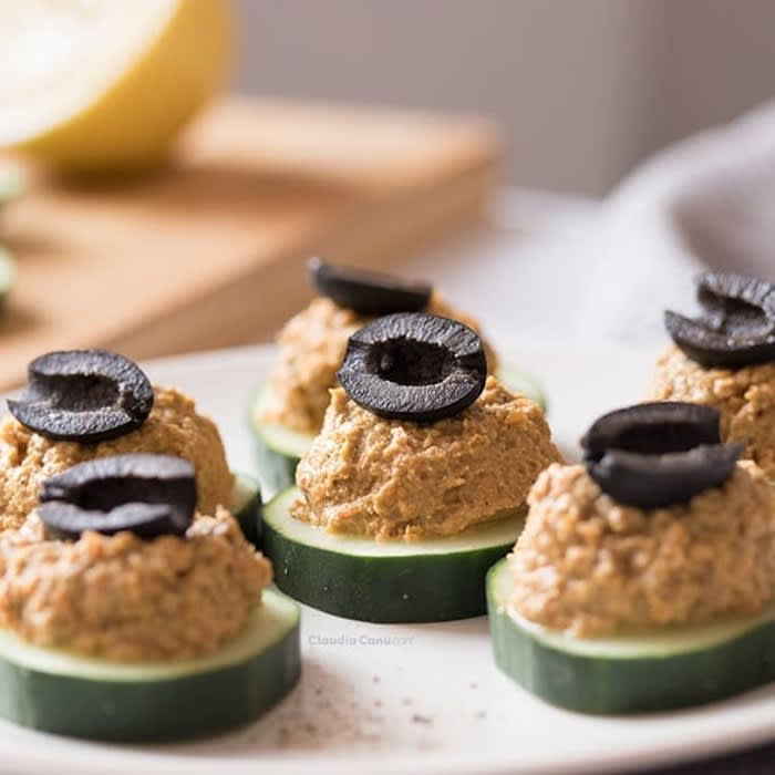 Cucumber Appetizers With Sardine Spread - A Healthy Snack