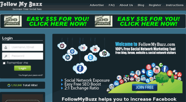 With FollowMyBuzz.com you can get free Facebook likes,Twitter followers,YouTube Likes,Youtube views