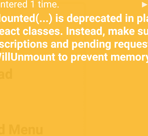 Warning: isMounted(...) is deprecated in plain Javascript Classes In React Native Solved.
