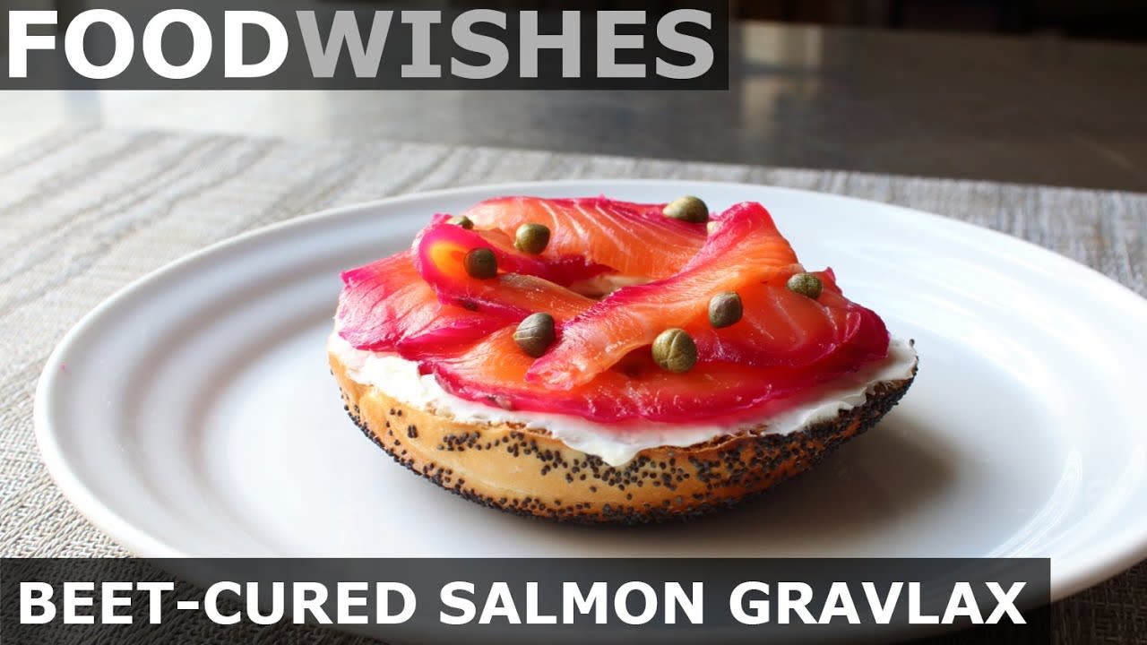 Beet-Cured Salmon Gravlax - Food Wishes