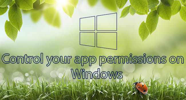Control your app permissions on windows