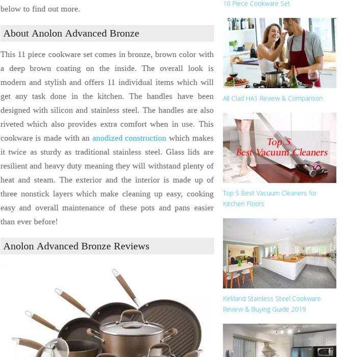 Anolon Advanced Bronze Reviews 2019 - All You Need To Know