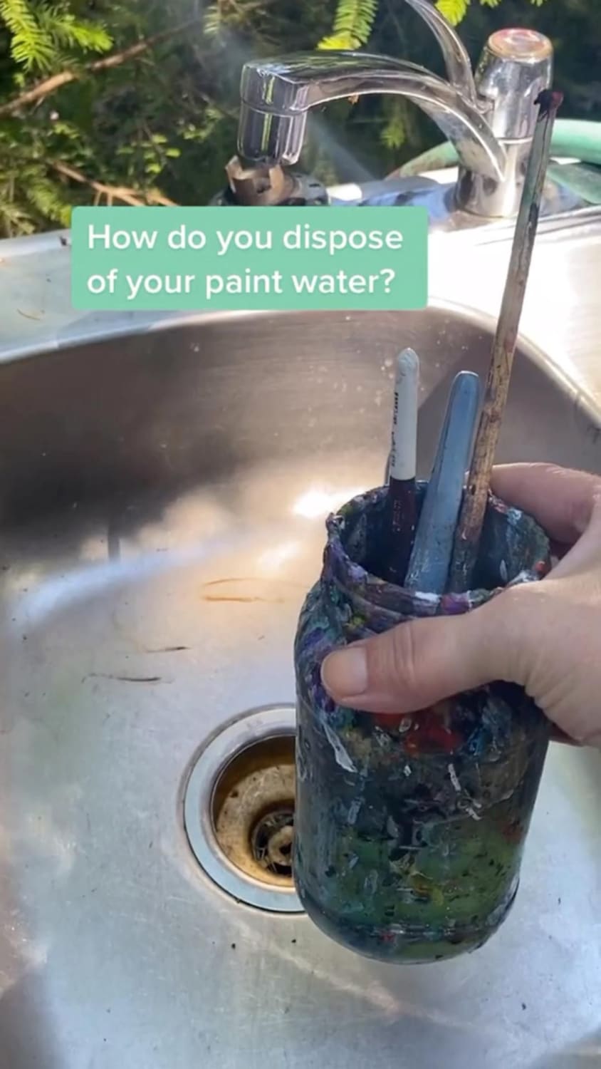 Don’t wash your paint down the sink!