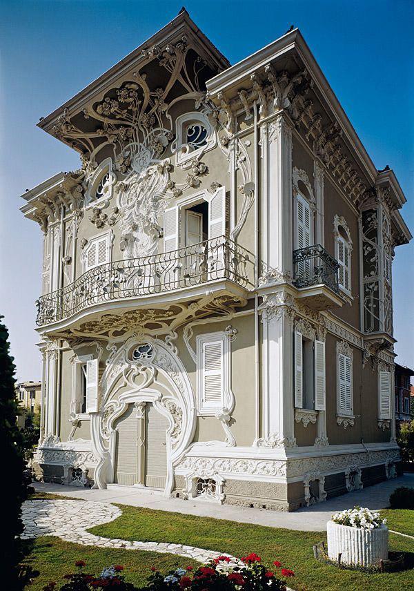 The elaborately decorated Villa Ruggeri by Giuseppe Brega was completed in 1907 and is situated in Pesaro, Italy.