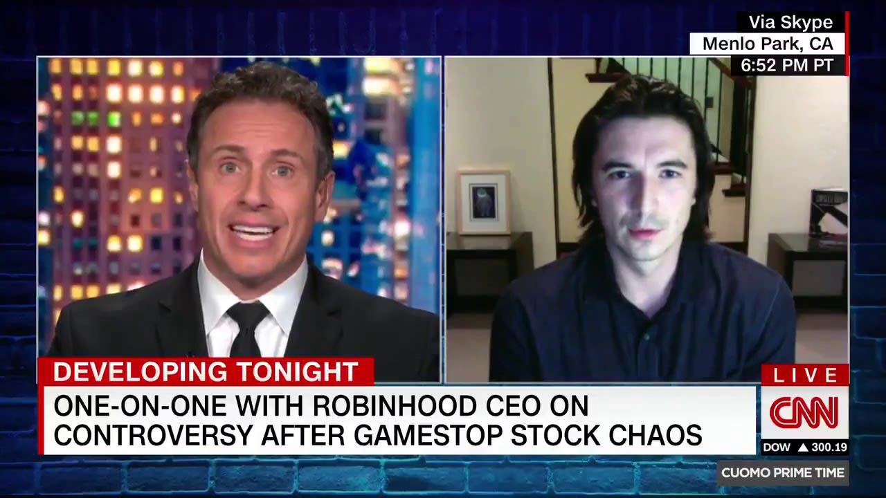 Robinhood CEO defends the decision to limit trading on symbols following the GameStop stock chaos