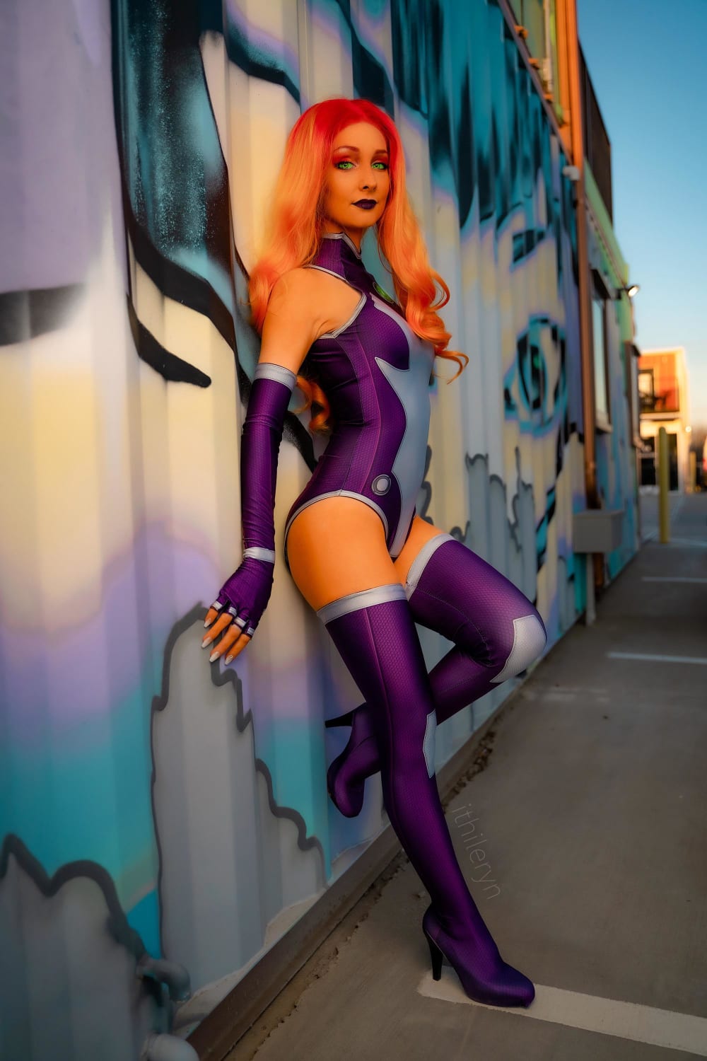 Starfire Teen Titans [cosplay] by me! Ithileryn cosplay. I am more of a Raven and cosplay her often, but so many requested I do SF I figured I’d give my favorite Cheeto girl a go!