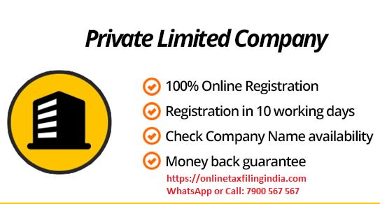 Private Limited Company Registration - Online Tax Filing