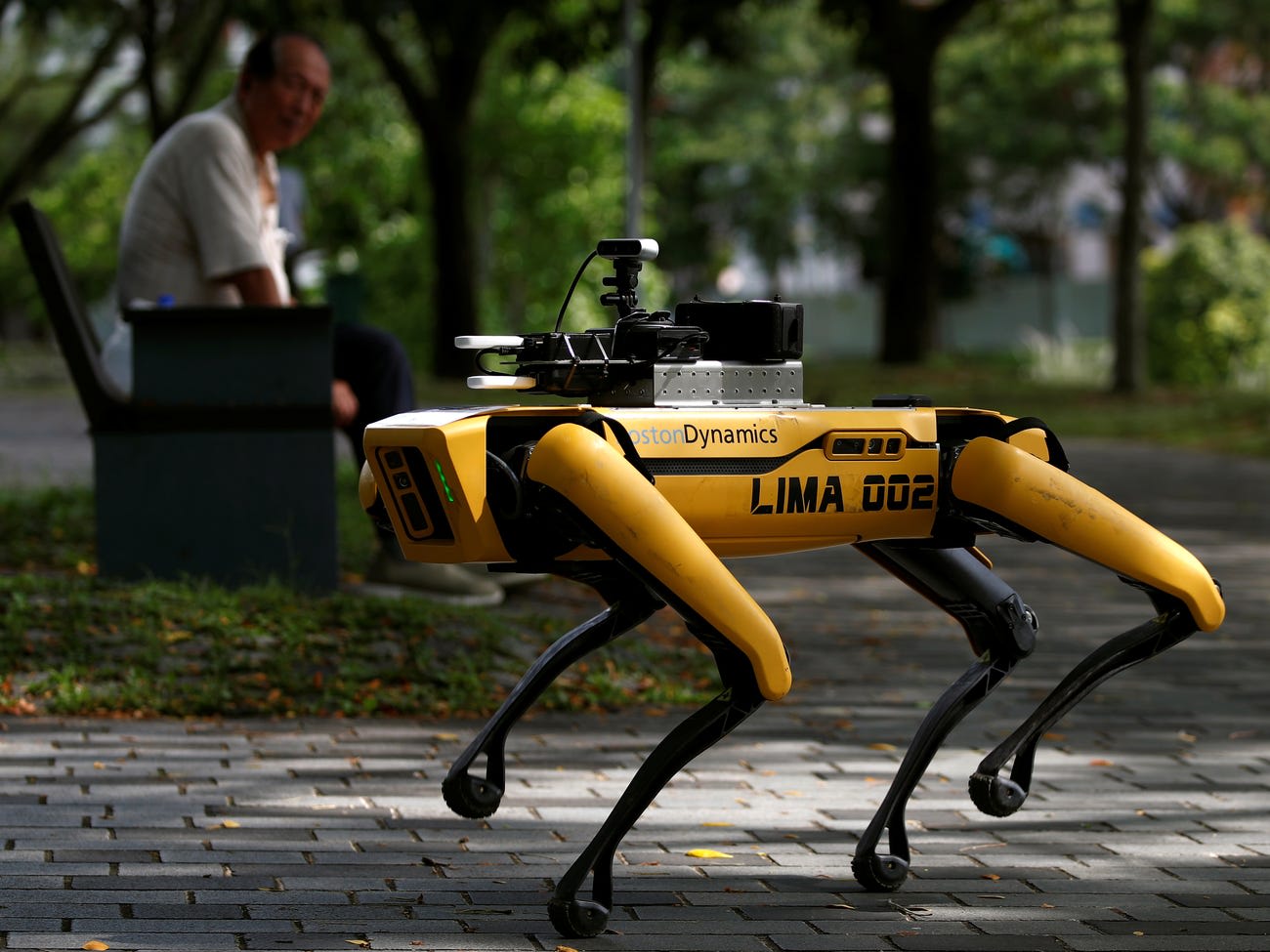 Robot dogs are patrolling Singapore parks telling people to socially distance